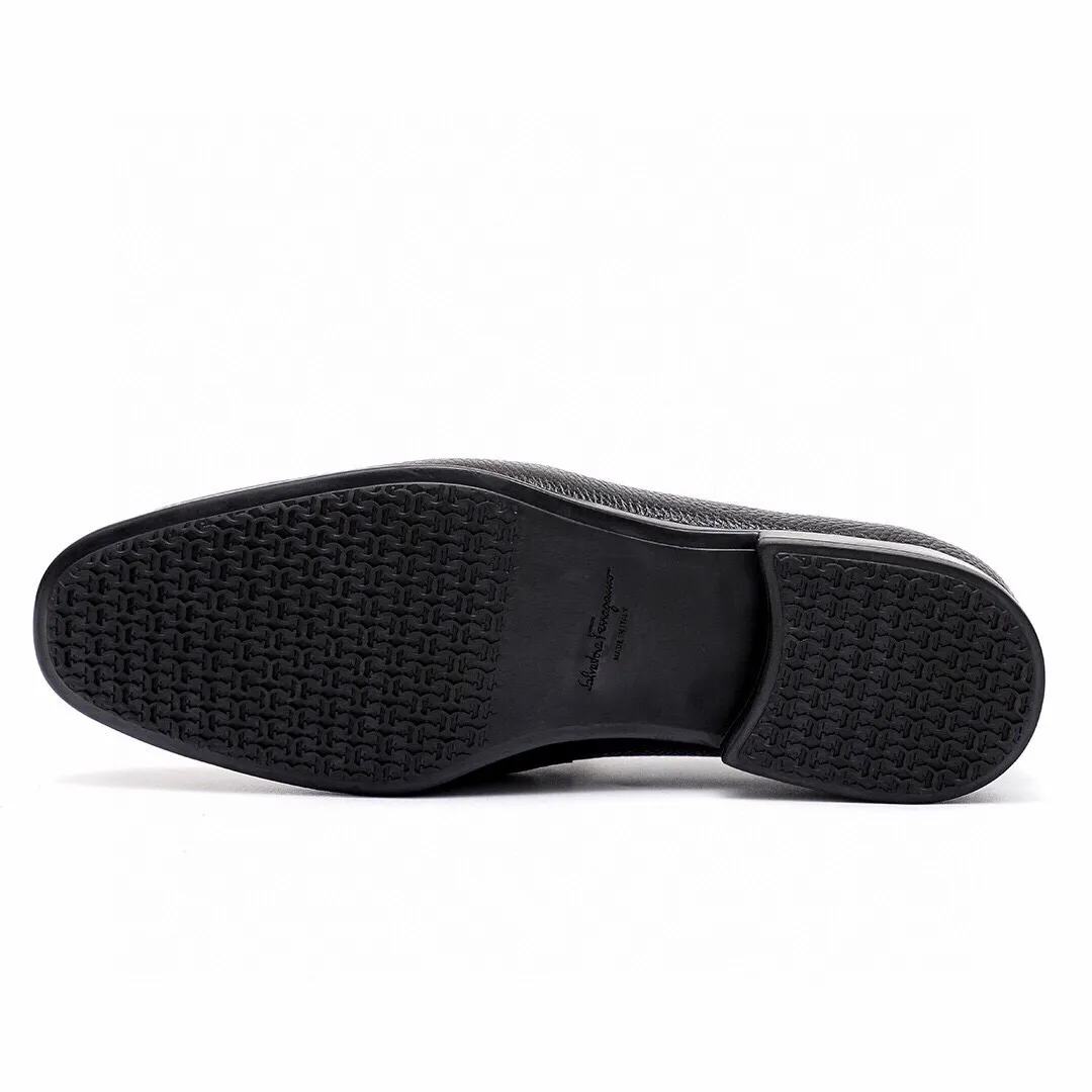 Men's Men's Shoes 💰540 💐[Ferragamo/Ferragamo] New 🐲Ferragamo* Ferragamo classic formal leather shoes! It uses imported first-layer pebbled cowhide leather upper + luxurious hardware buckle, and the inner first-layer comfortable cowhide leather lining! Original rubber outsole! Code number 38-44 (45🉑️customized)